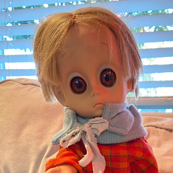 hasbro Other - Little Miss No Name Doll dress Panties 1965 Hasbro suede boots big sad eyes htf